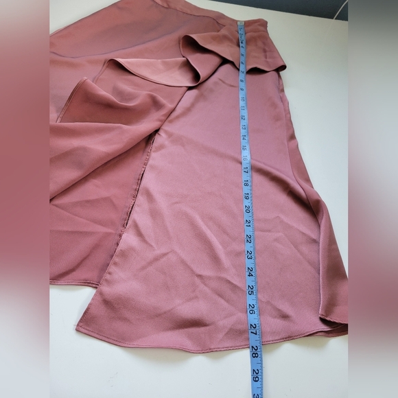 Zara Basic Collection Ruffle Satin Skirt XS - Picture 6 of 8